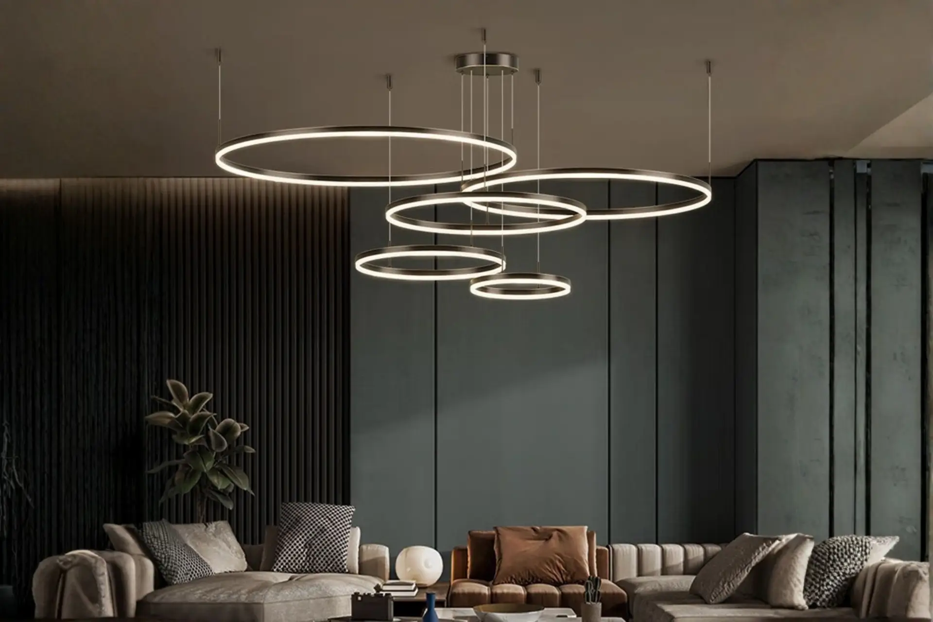 Kerr chandelier lighting installation