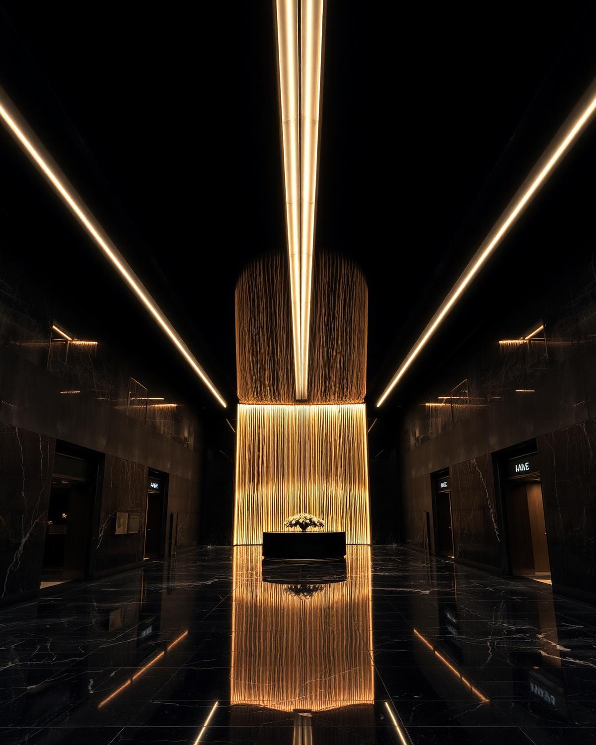 Corporate headquarters lobby lighting