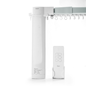 Kerr Smart Curtain Motor Set (Track, Motor & Remote) Supports One Touch, Remote, APP & Voice Control | Compatible with Alexa and Google Home, Size 10ft with Ripple runners, Zigbee.